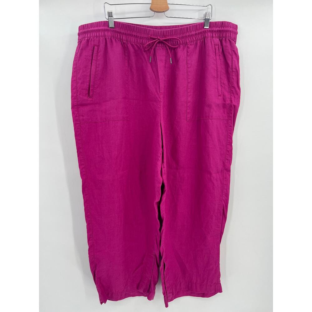 COPY - Athleta Pink Capri Pants with Elastic Waistband and Relaxed Fit